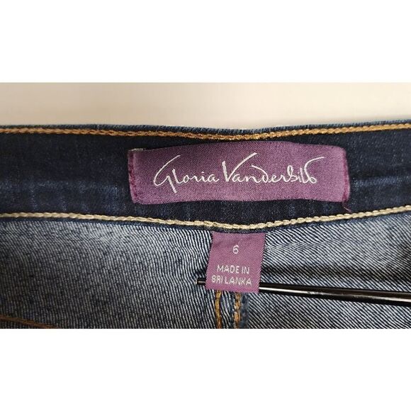 Gloria Vanderbilt Amanda Straight-Leg Dark Blue Jeans Size 6 - Picture 6 of 6